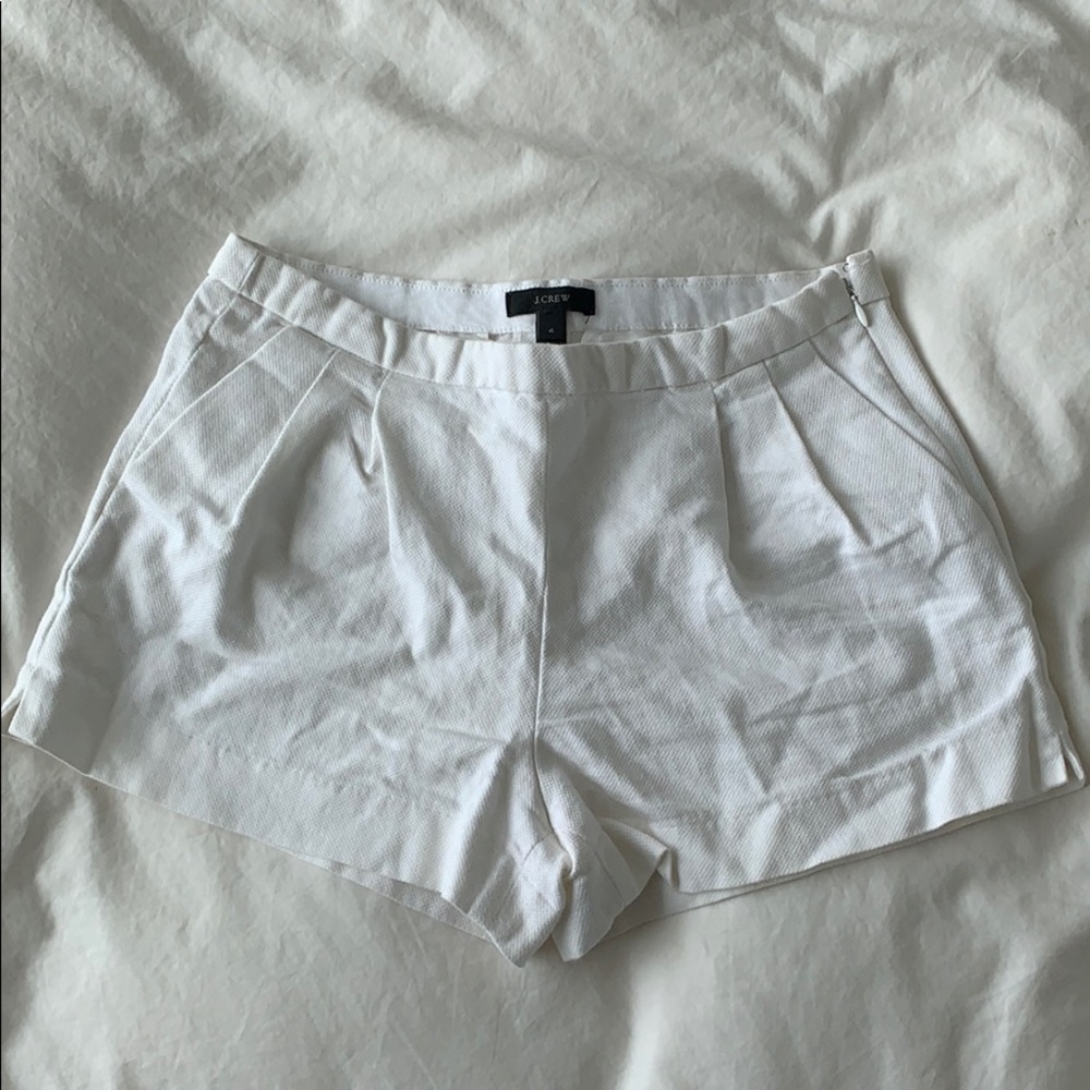 J Crew White Twill Shorts